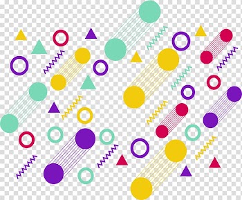 Yellow, green, and purple shape illustrations, Geometry Geometric shape Euclidean , Colorful geometric graphic cover transparent background PNG clipart