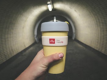 Yellow Grey Drinking Cup
