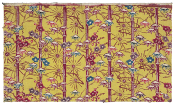 Yellow-ground fragment with motif of plum | Free Photo - rawpixel