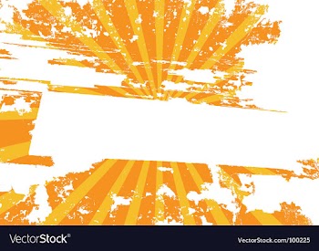 Yellow grunge background with rays vector image