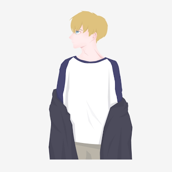 Yellow-haired Boy In A Half-dress Casual Dress Draped,clothes ...
