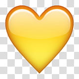 Yellow heart artwork transparent background PNG clipart