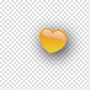 Yellow heart illustration, Desktop Heart Font, Yellow Heart transparent background PNG clipart