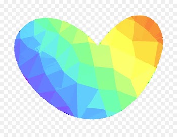 Yellow Heart Line Font Pattern -  