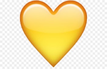 Yellow Heart 絵文字 Sticker - heart 