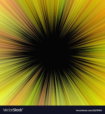 Yellow hypnotic abstract ray burst background vector image