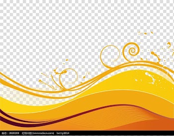 Yellow illustration, Adobe Illustrator, Wave borders transparent background PNG clipart