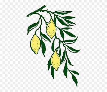 Yellow, Leaf, Tree, Cartoon, Branch, Free, Lemon - Lemon Branch Clip Art