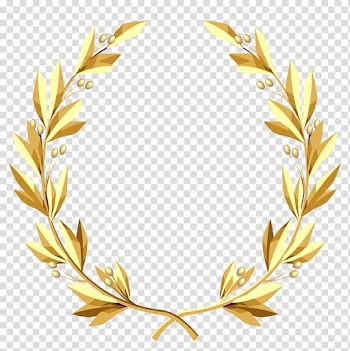 Yellow leaf wreath, Laurel wreath Gold , column transparent background PNG clipart