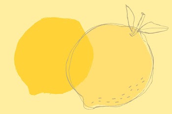 Yellow lemon cute fruit vector copy space