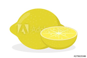 Yellow lemon fruit