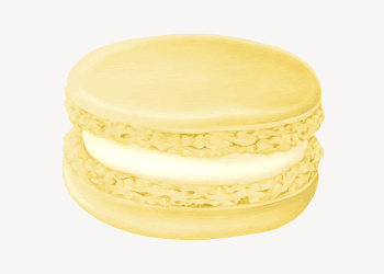 Yellow lemon macaroon, cute dessert | Free Photo Illustration - rawpixel