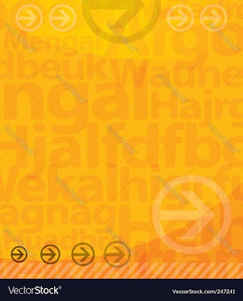 Yellow letters background vector image