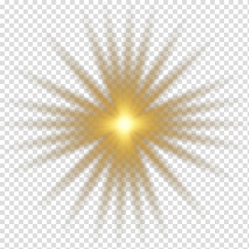 Yellow light burst illustration, Light Euclidean , Cool star material transparent background PNG clipart