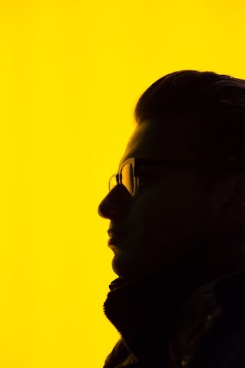 Yellow Light Face Silhouette