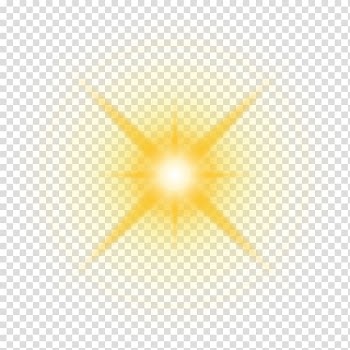 Yellow light illustration, Yellow shining brilliant transparent background PNG clipart