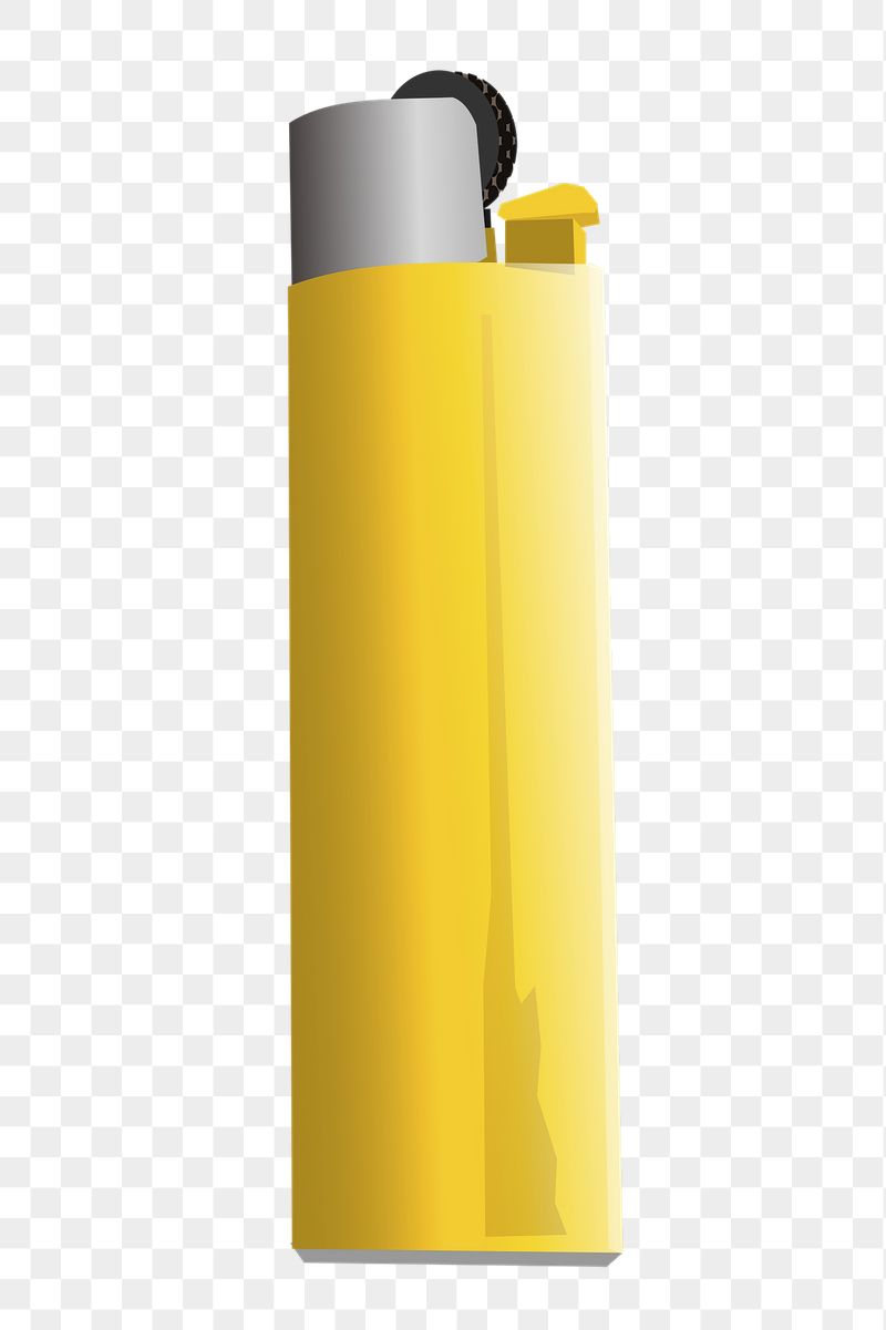 Yellow lighter png sticker, object | Free PNG - rawpixel