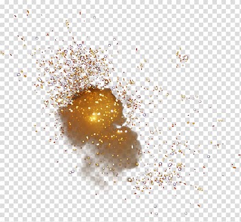 Yellow lights illustration, Explosion Particle Light, Explosion particles transparent background PNG clipart