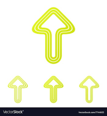 Yellow line boost logo design set vector image