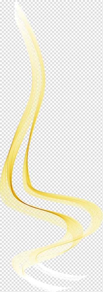 Yellow line graphic illustration, Golden flare curve transparent background PNG clipart