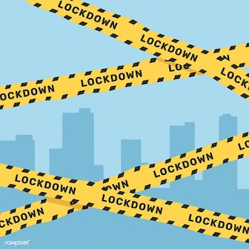Yellow lockdown caution tape vector | Free  vector - 2304227