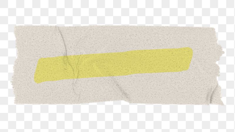 Yellow marker washi tape png | Free PNG - rawpixel