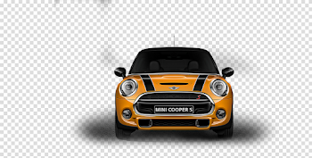 Yellow Mini Cooper PNG High-Quality Image