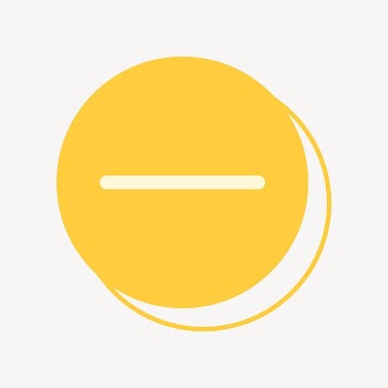Yellow minus collage element vector | Free Vector - rawpixel