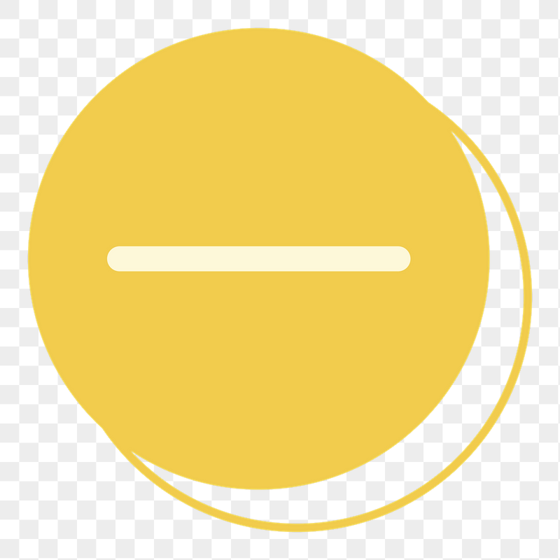 Yellow minus png sticker, transparent | Free PNG - rawpixel
