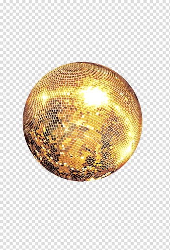 Yellow mirror ball illustration, Light Disco Nightclub Ball, LED light ball transparent background PNG clipart