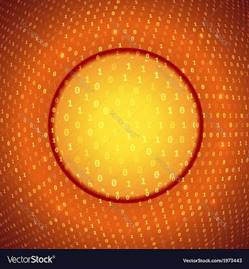  					Yellow Orange Abstract Binary Background vector image														