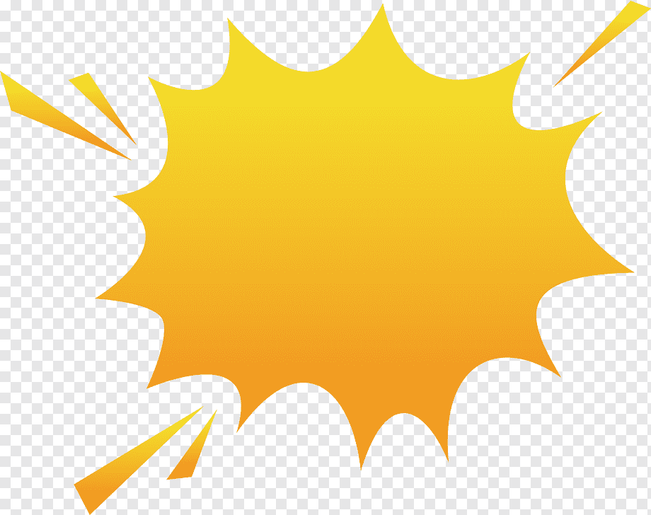yellow orange star label, Double eleven promotion explosive sticker, leaf, text, atmosphere png