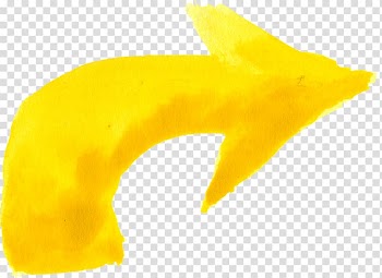 Yellow Orange Watercolor painting Arrow, watercolour transparent background PNG clipart
