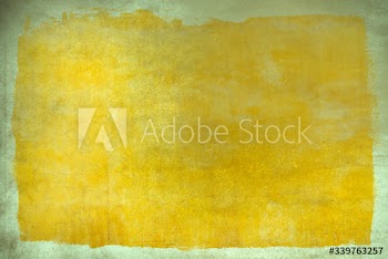 Yellow painted canvas