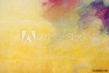 Yellow painted canvas