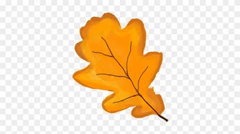 Yellow Painted Fall Leaf Clip Art - Clip Art