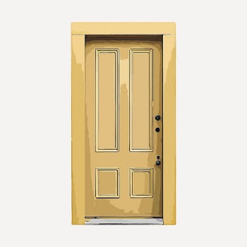 Yellow panel door clipart, modern | Free Photo - rawpixel