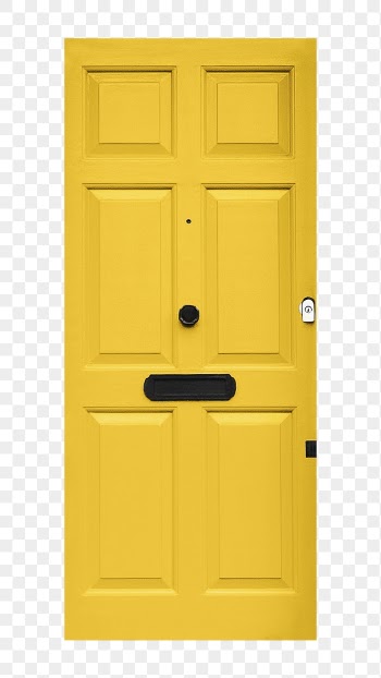 Yellow panel door png clipart, | Free PNG - rawpixel