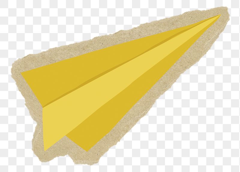 Yellow paper plane png sticker, | Free PNG Illustration - rawpixel