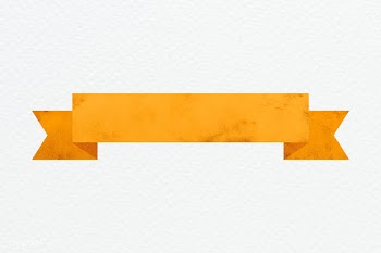 Yellow paper ribbon banner design element | Free  illustration - 2338187