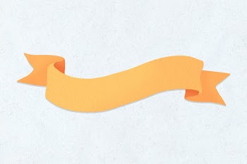 Yellow paper ribbon banner design element | Free  illustration - 2339759
