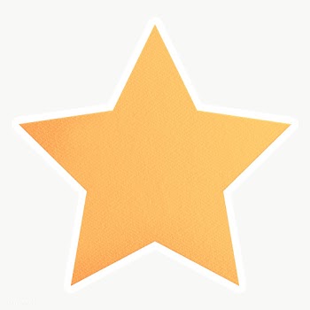 Yellow paper star shaped sticker design element | Free  transparent png - 2339748