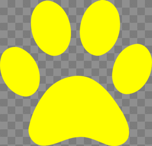 Yellow Paw Print Clip Art at Clipartimage.com - vector clip art online ...