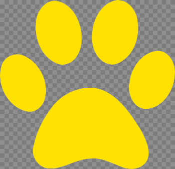 Yellow Paw Print Clip Art at Clipartimage.com - vector clip art online ...