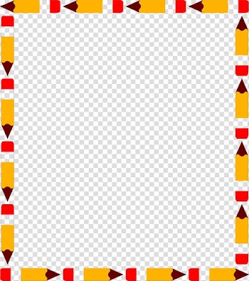 Yellow pencil borderline, School Education Free content , Pencil Frame transparent background PNG clipart