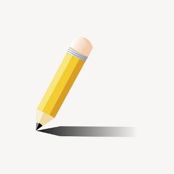 Yellow pencil object sticker, stationery | Free PSD - rawpixel