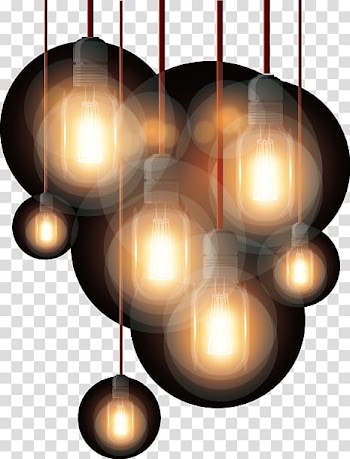 Yellow pendant lamp illustration, Light Euclidean , Light exposure transparent background PNG clipart