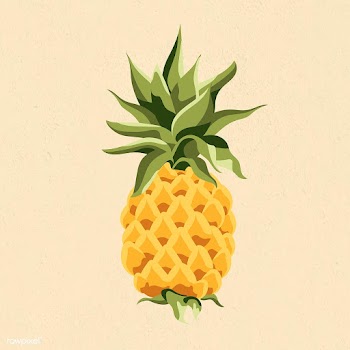 Yellow pineapple design element illustration | Free  vector - 2338441