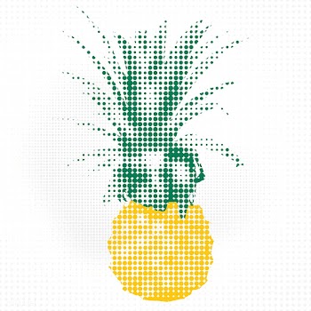 Yellow pineapple halftone style design element illustration | Free  illustration - 2338401