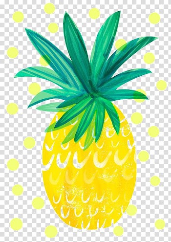 Yellow pineapple illustration, Pineapple Printing , Graffiti pineapple transparent background PNG clipart